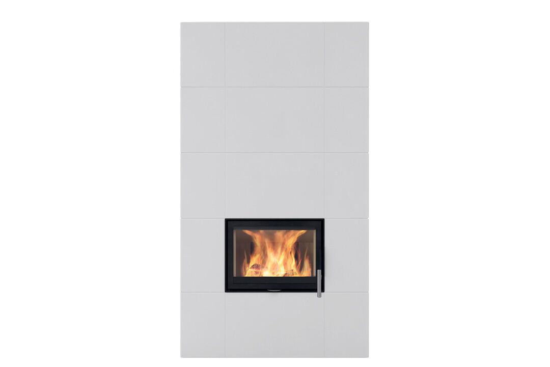 Salzburg xl 1 wood freestanding fireplace white