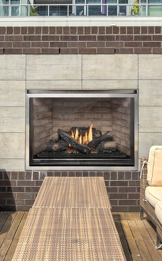 montigo traditional residential fireplace single sided ventless outdoor H38VO 560x900 V2